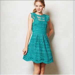 Yoana Baraschi Teal Lace Dress size 4